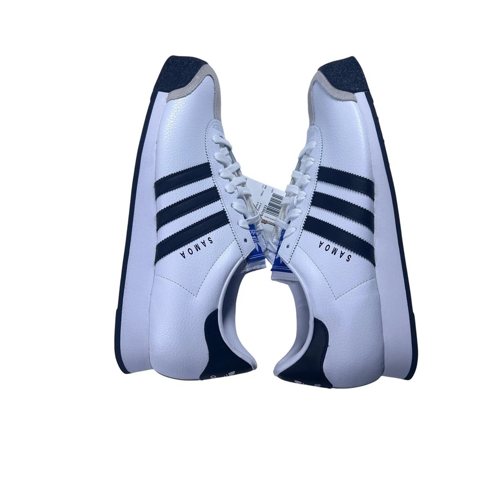 Adidas‎ Samoa Sneakers White Black Stripes Leather Men's Size 10 GY5113 NEW - Picture 4 of 9